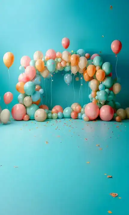 بالونات ملونة | Colorful Balloons Backdrop