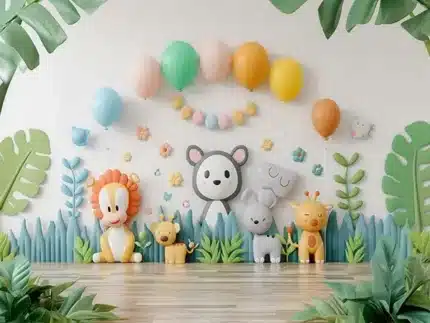 غابة حيوانات | Jungle Animals Backdrop