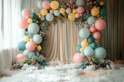 خلفية تصوير سحر البالونات – Balloon Magic Photography Backdrop