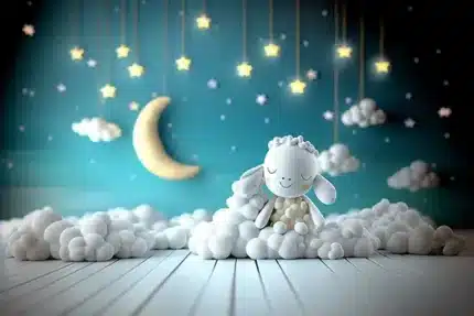 خلفية تصوير خروف الأحلام – Dreamy Sheep Photography Backdrop