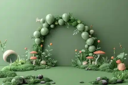 خلفية تصوير الغابة والفطر – Forest & Mushrooms Photography Backdrop