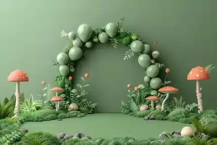 خلفية تصوير الغابة والفطر – Forest & Mushrooms Photography Backdrop