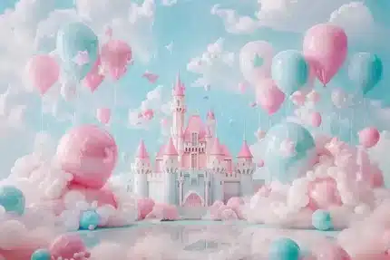 خلفية تصوير قلعة الأحلام – Dream Castle Photography Backdrop