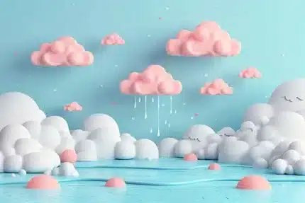 خلفية تصوير غيوم وردية – Pink Clouds Backdrop
