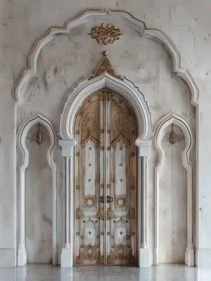 خلفية تصوير تراثية - باب عربي مزخرف