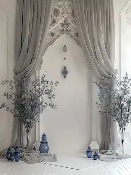 خلفية تصوير تراثية - بوابة أندلسية مزخرفة