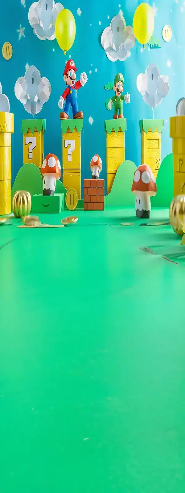 A- (507) خلفية مغامرات سوبر ماريو – Super Mario Adventures Backdrop - الصورة 1