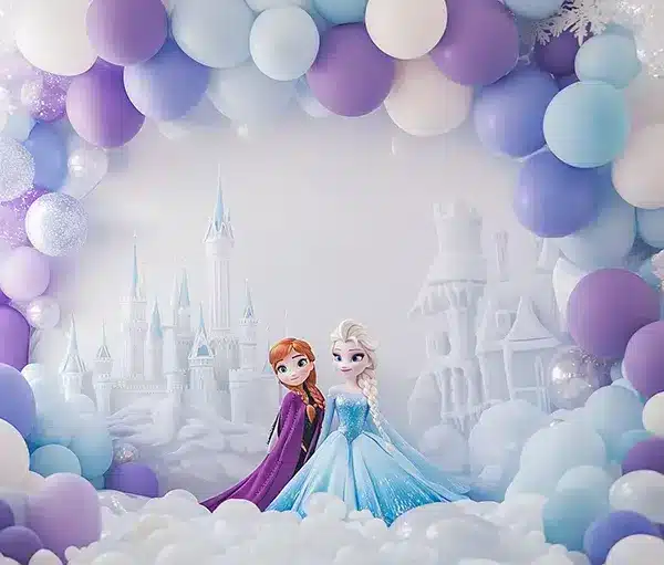 A- (594) خلفية فروزن الاحتفالية – Frozen Celebration Backdrop - الصورة 1