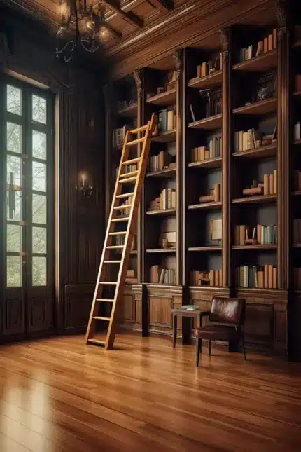 مكتبة خشبية | Wooden Library Backdrop