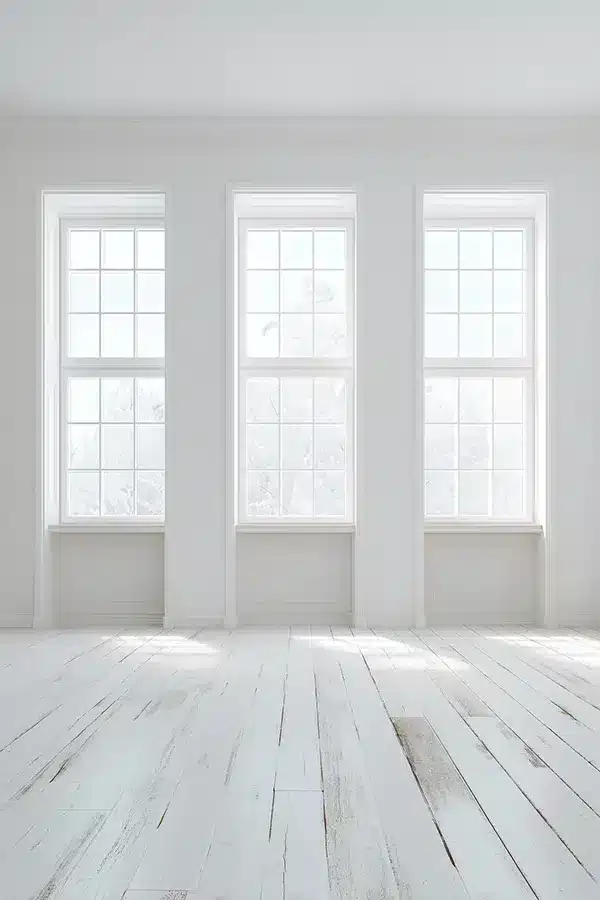 A-76.webp خلفية كلاسيكية A-76 - غرفة بيضاء مع نوافذ وأرضية خشبية