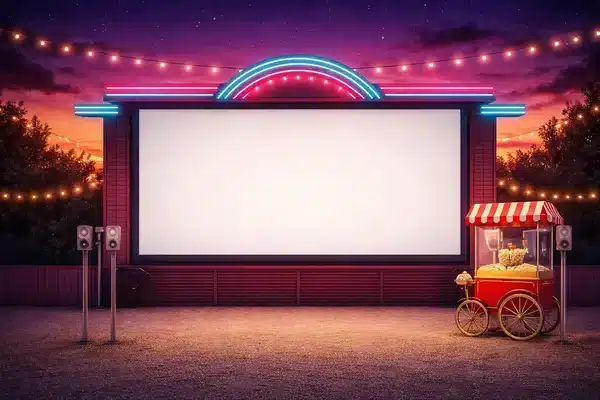 A-3130.webp خلفية كلاسيكية A-3130 - شاشة سينما احتفالية ليلية