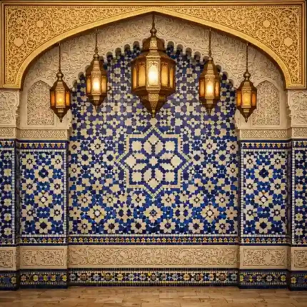 خلفية أطفال A-3393 - قرية أشجار مضحكة