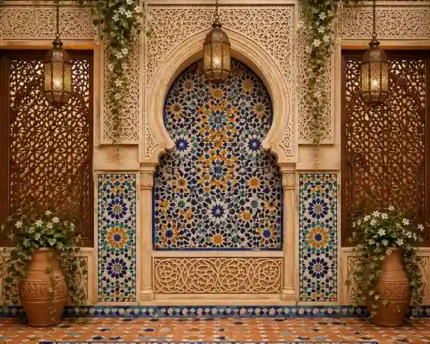 خلفية كلاسيكية A-3530 - ردهة فندق فاخر