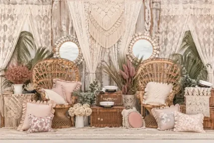 خلفية كلاسيكية A-3541 - جدار زهري أنيق مع ورود