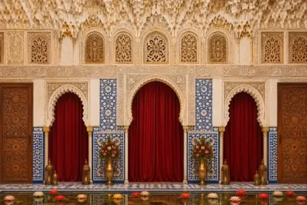 خلفية كلاسيكية A-3551 - أريكة فيلورية مع مرايا