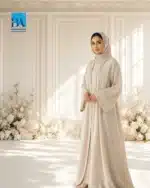 خلفية كلاسيكية #976 - عباية على خلفية كريمي وورد أبيض