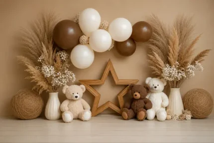 استقبال مولود دببة ونجم خشبي#4752 – Teddy Bear Baby Shower