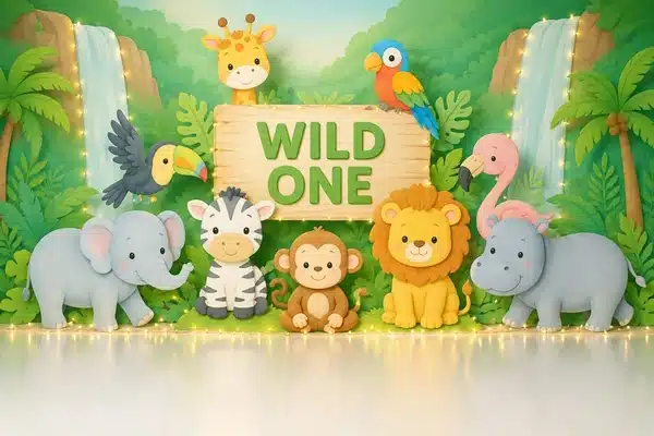 A-4778-600 Wild One سفاري حيوانات#4778 – Wild One Safari Animals - الصورة 1