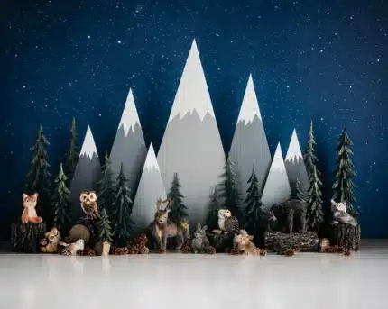 غابة شتوية ليل#4792 – Winter Woodland Night