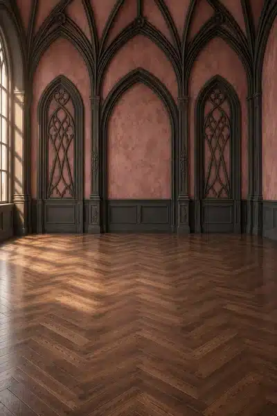 خلفية الأقواس القوطية الوردية#4951 – Pink Gothic Arches